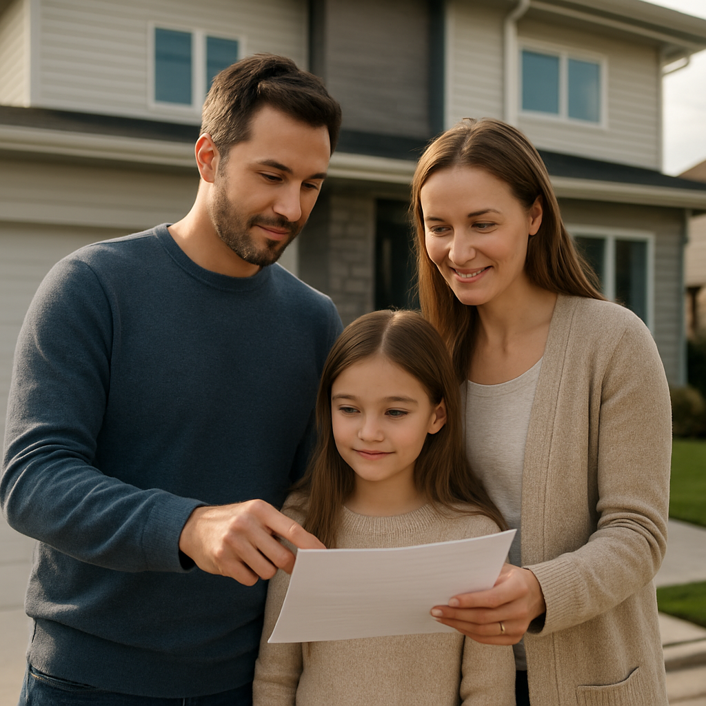 Family reviewing insurance options for home and personal coverage in British Columbia