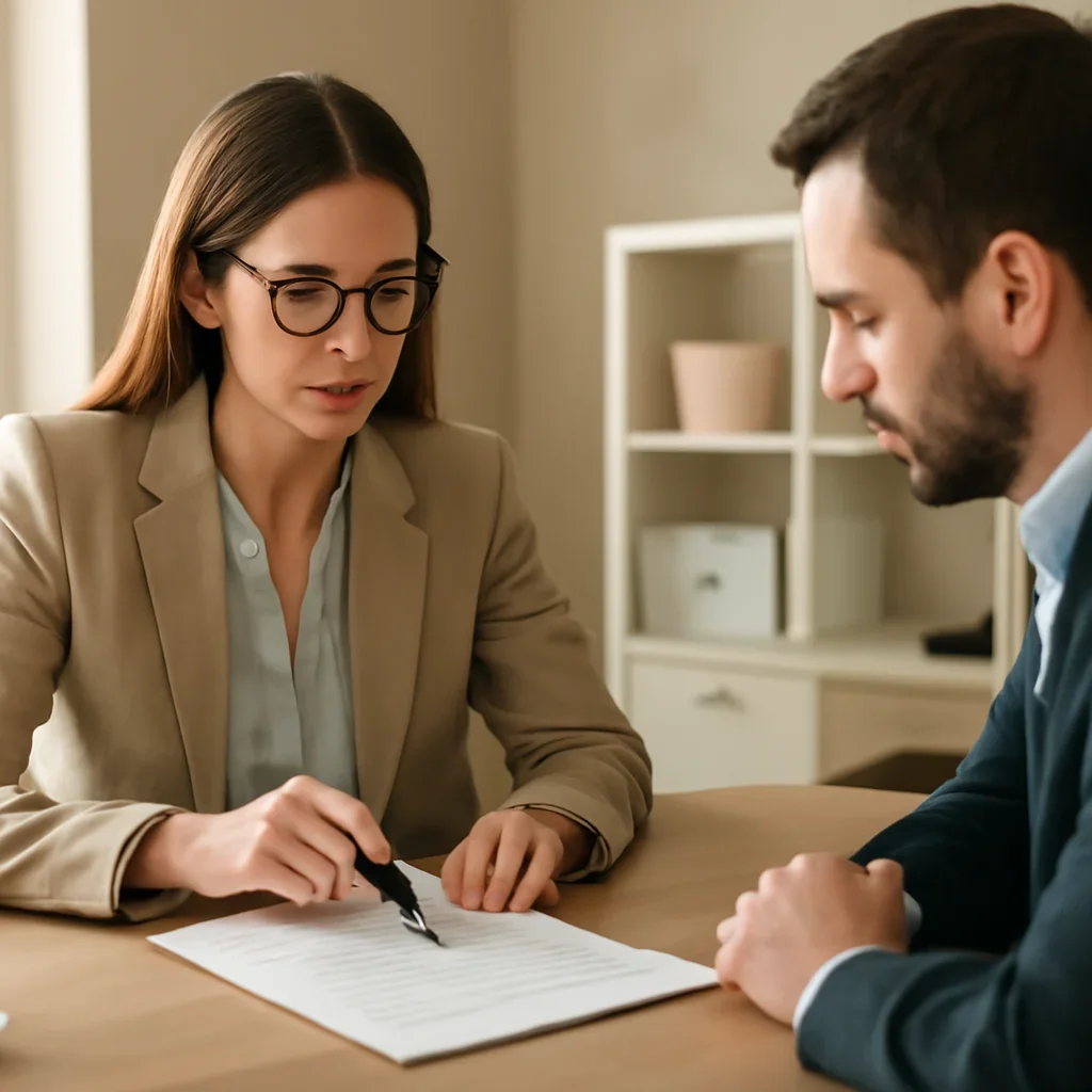 Broker reviewing real estate e&o insurance in details