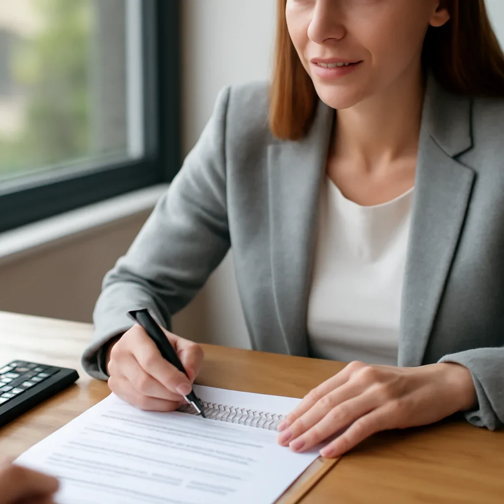 Customer preparing insurance information for the next step in Abbotsford