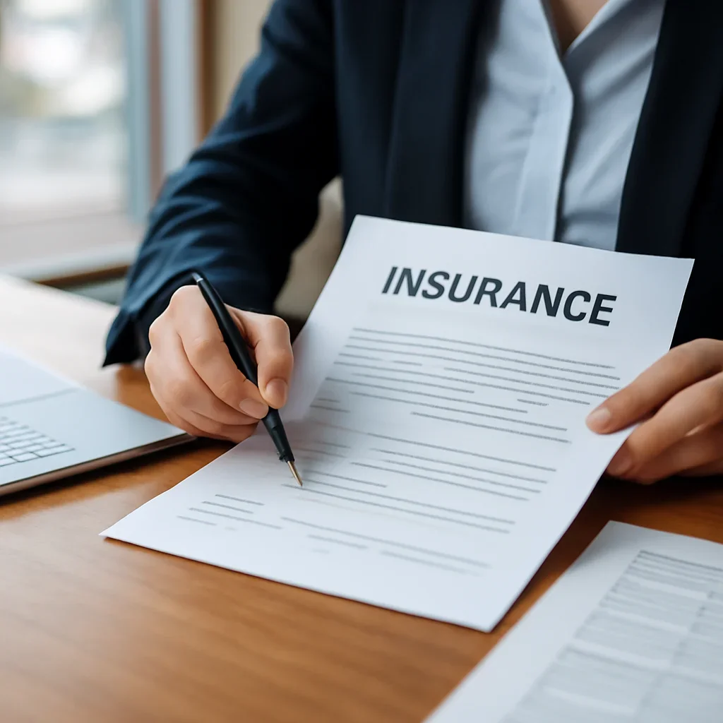 Customer preparing insurance information for the next step in Burnaby