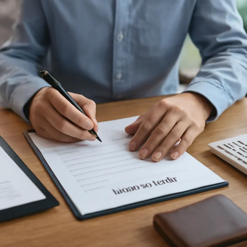 Customer preparing insurance information for the next step in Burnaby