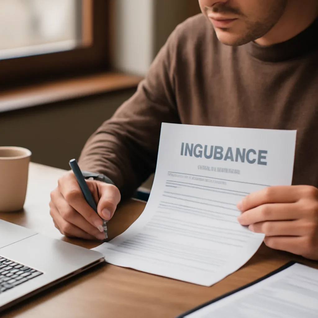 Customer preparing insurance information for the next step in Castlegar