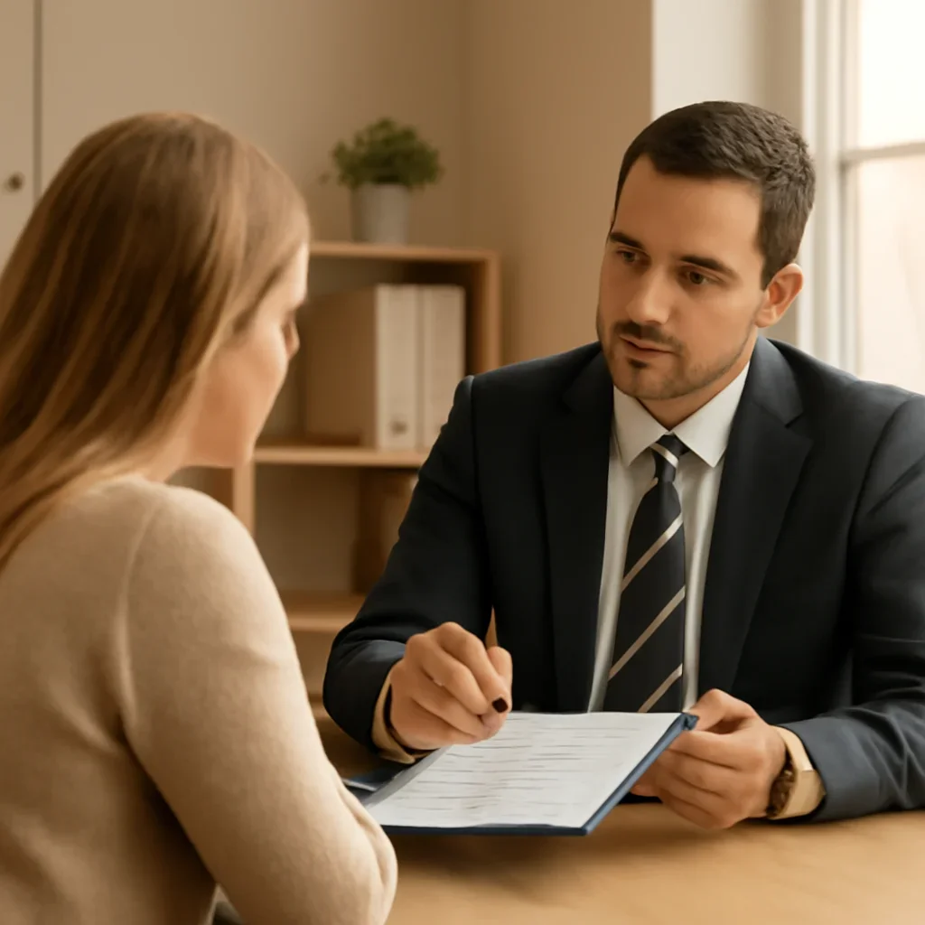 Broker reviewing cranbrook insurance referrals details in Cranbrook