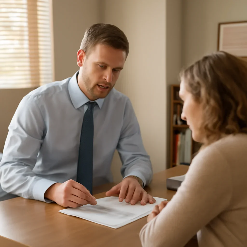 Broker reviewing dawson creek insurance referrals details in Dawson Creek