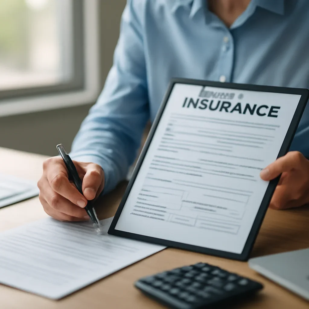 Customer preparing insurance information for the next step in Kamloops