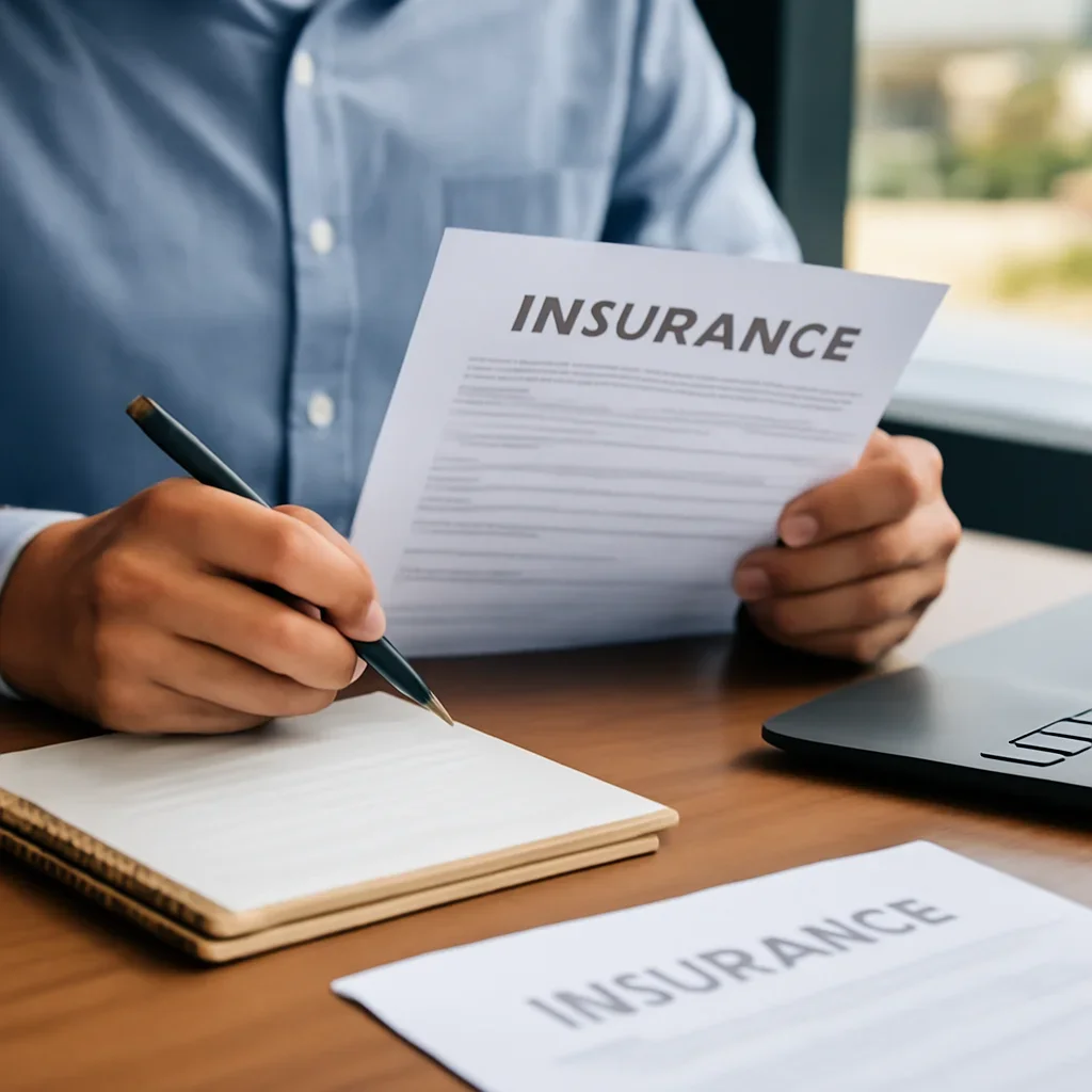 Customer preparing insurance information for the next step in Kelowna