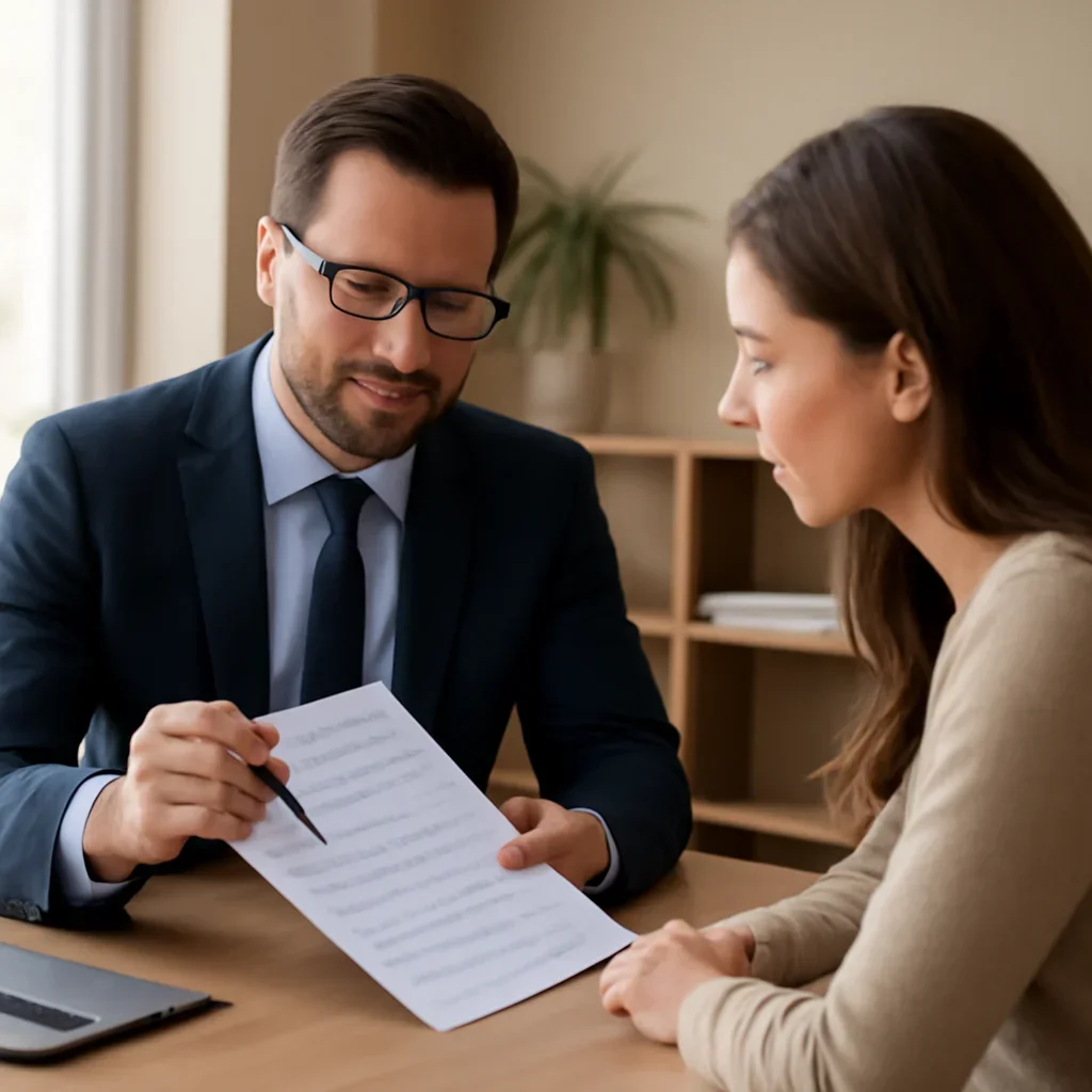 Broker reviewing langford insurance referrals details in Langford