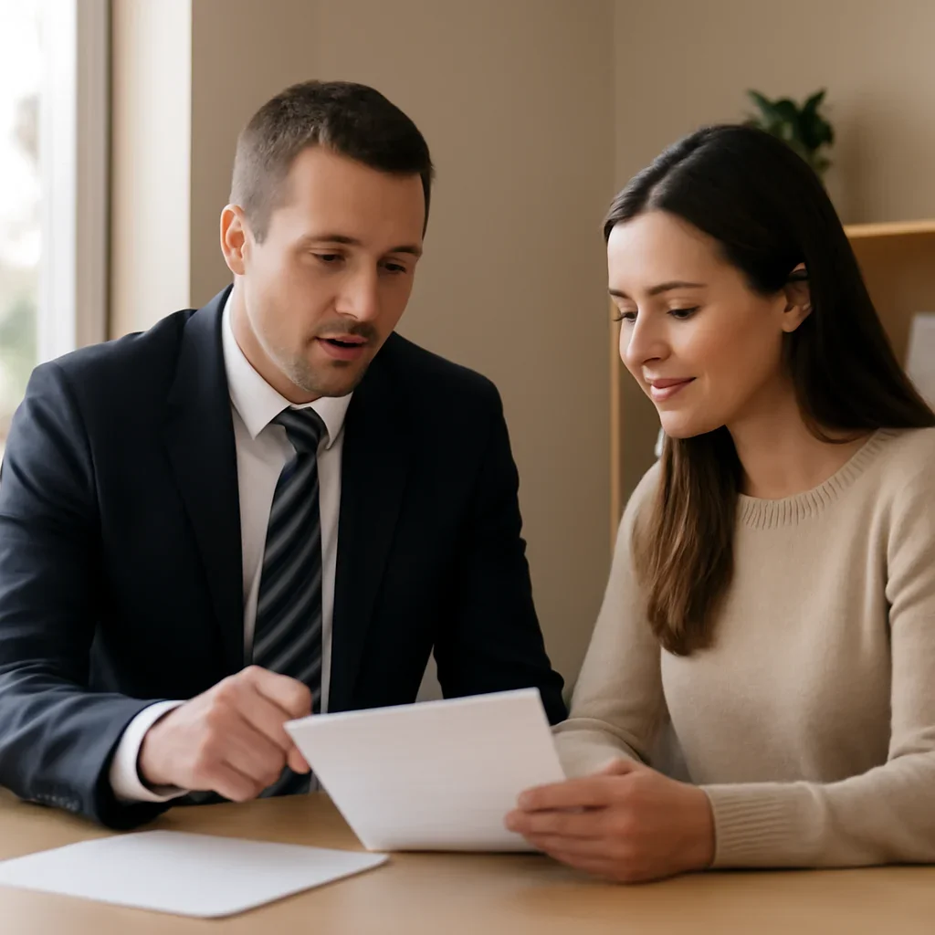 Broker reviewing langley insurance referrals details in Langley