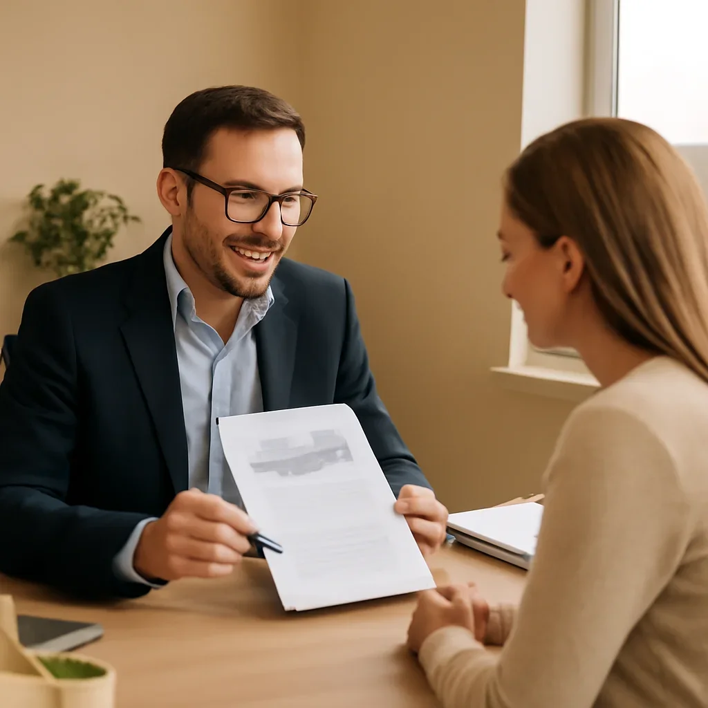 Broker reviewing auto insurance details in Maple Ridge