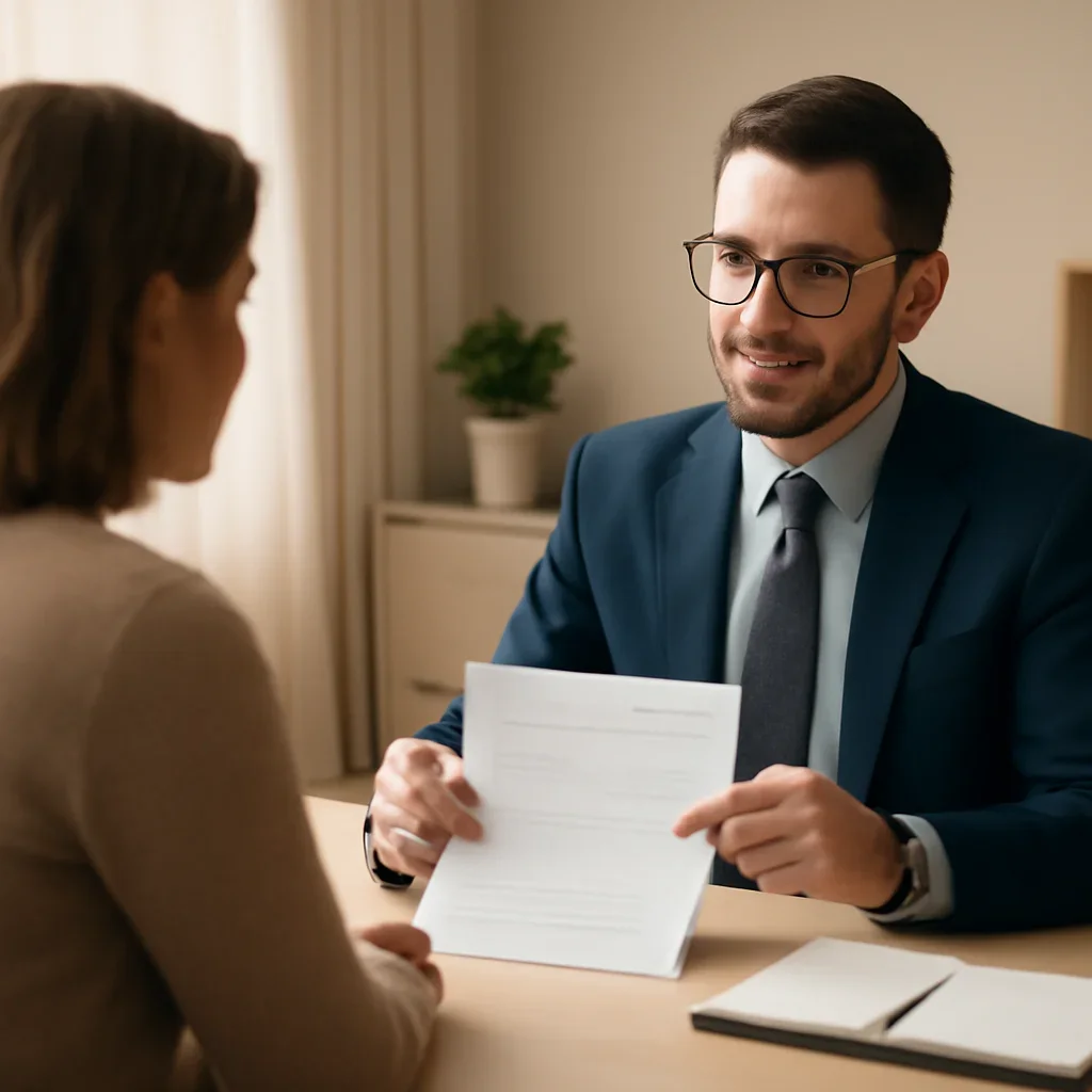 Broker reviewing masset insurance referrals details in Masset