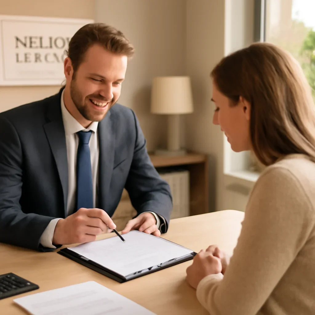 Broker reviewing nelson insurance referrals details in Nelson