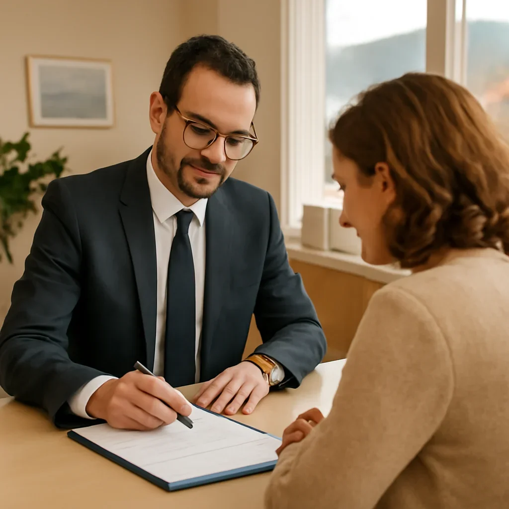 Broker reviewing north vancouver insurance referrals details in North Vancouver