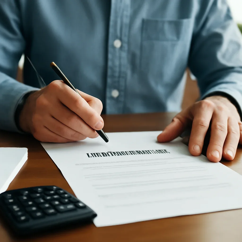Customer preparing insurance information for the next step in Parksville