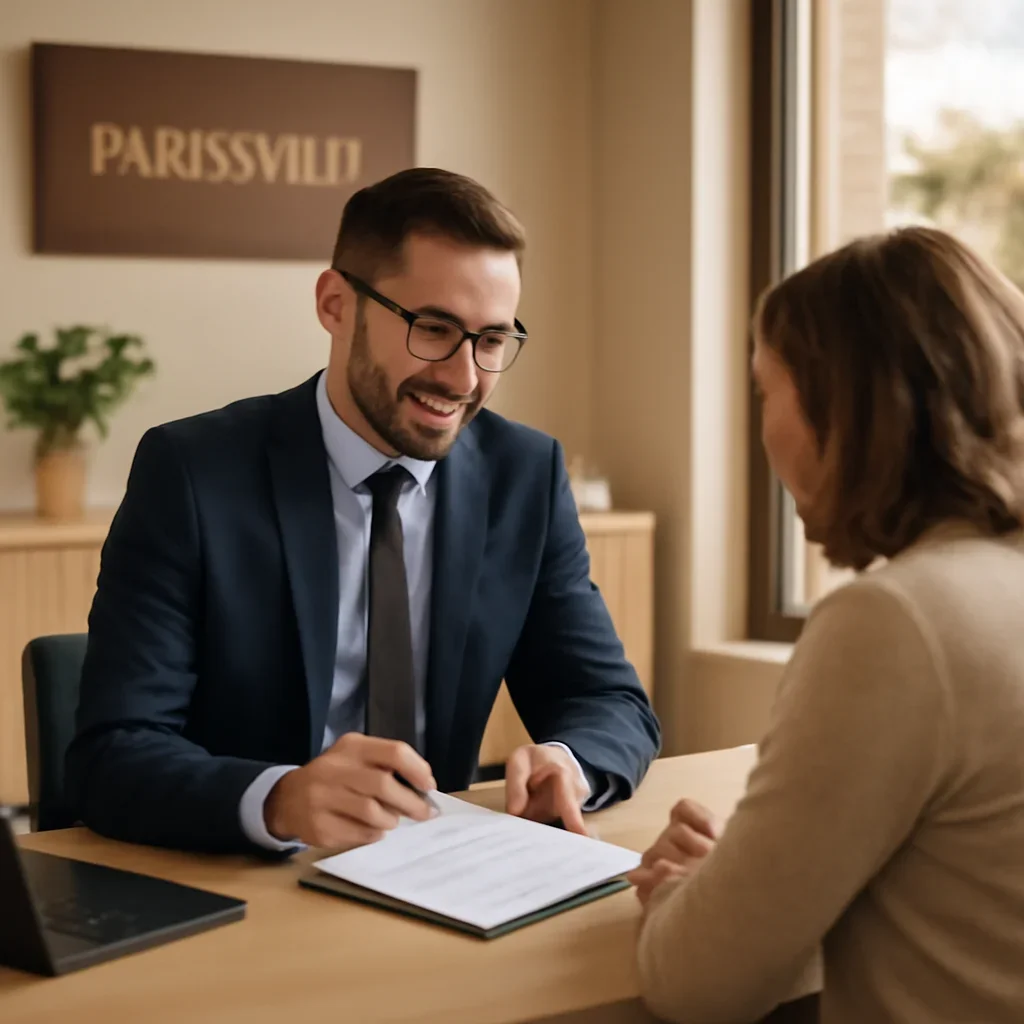 Broker reviewing parksville insurance referrals details in Parksville
