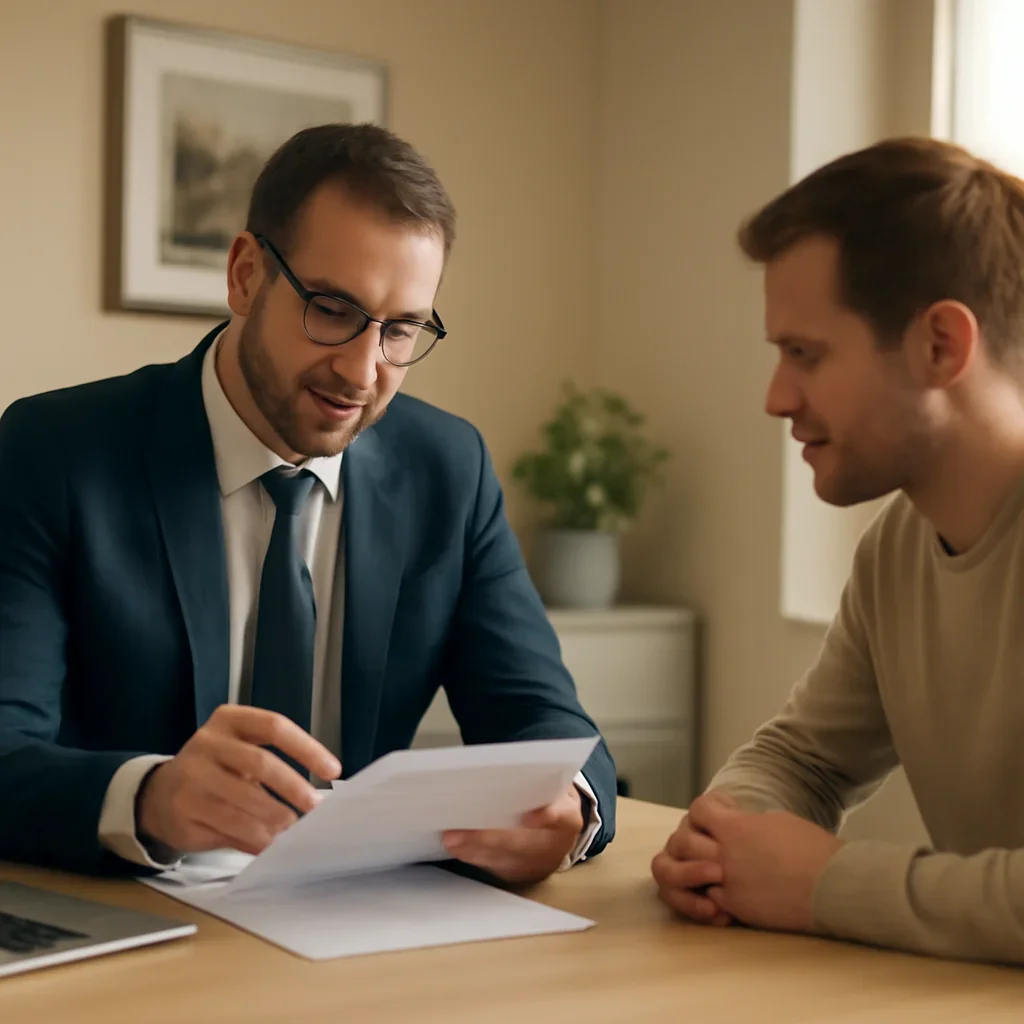 Broker reviewing prince george insurance referrals details in Prince George