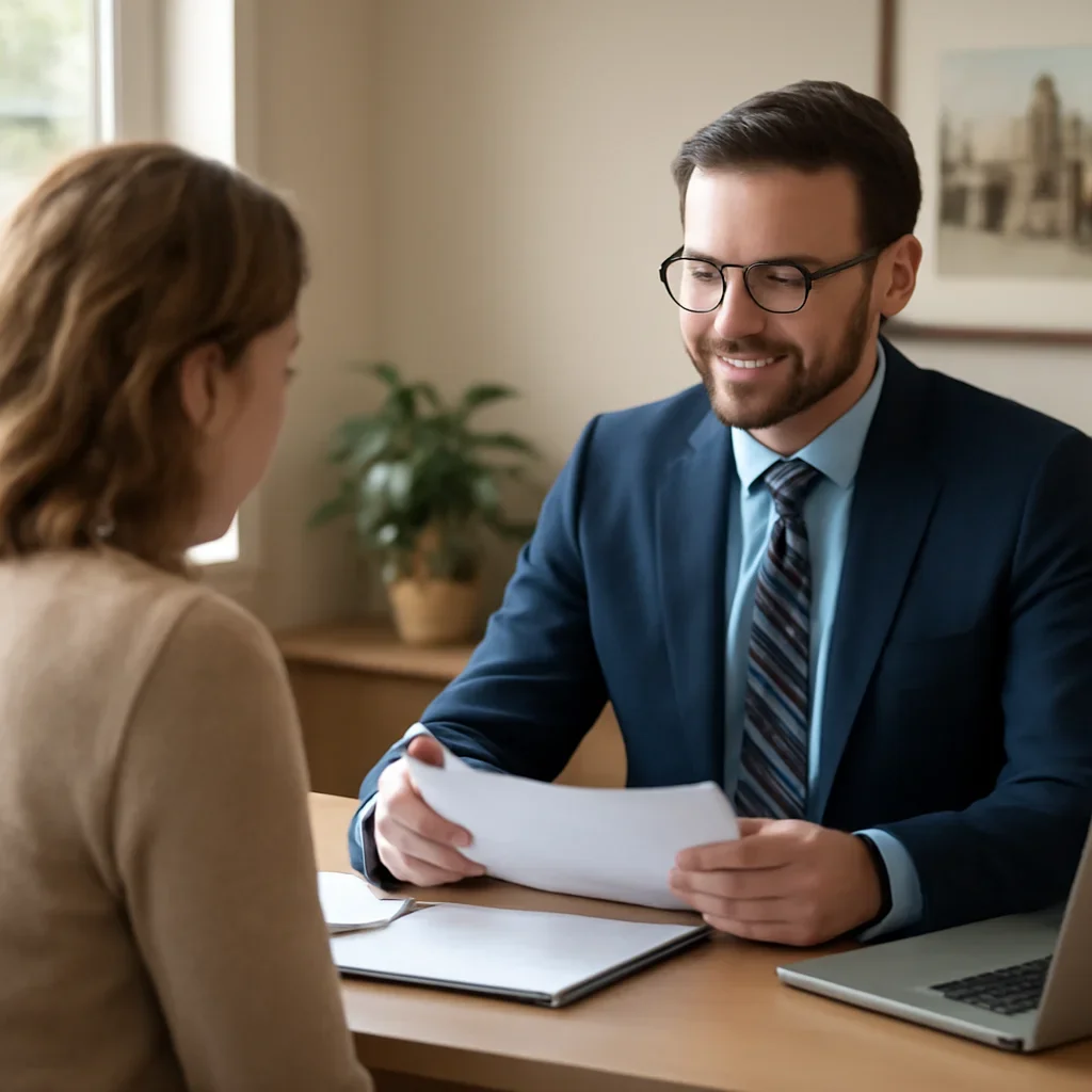 Broker reviewing princeton insurance referrals details in Princeton
