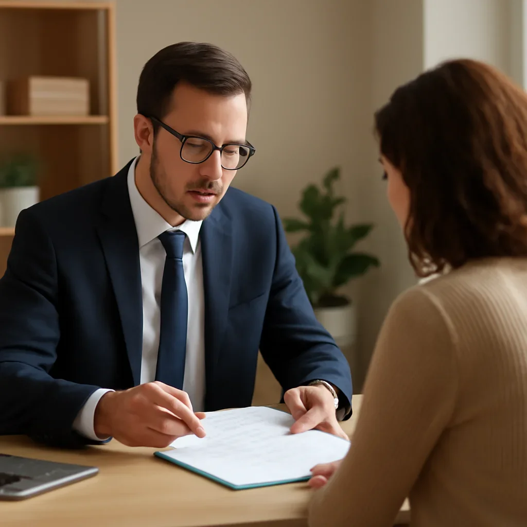 Broker reviewing salmo insurance referrals details in Salmo