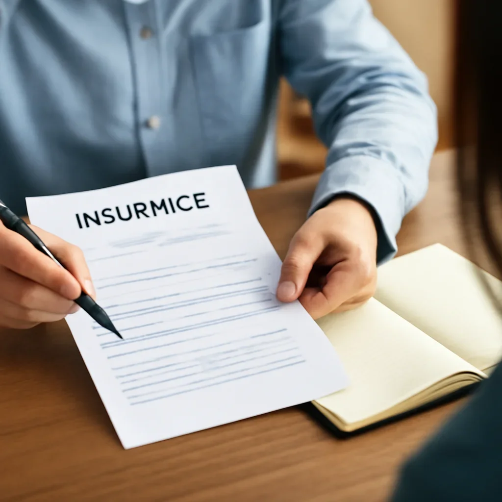 Customer preparing insurance information for the next step in Sooke