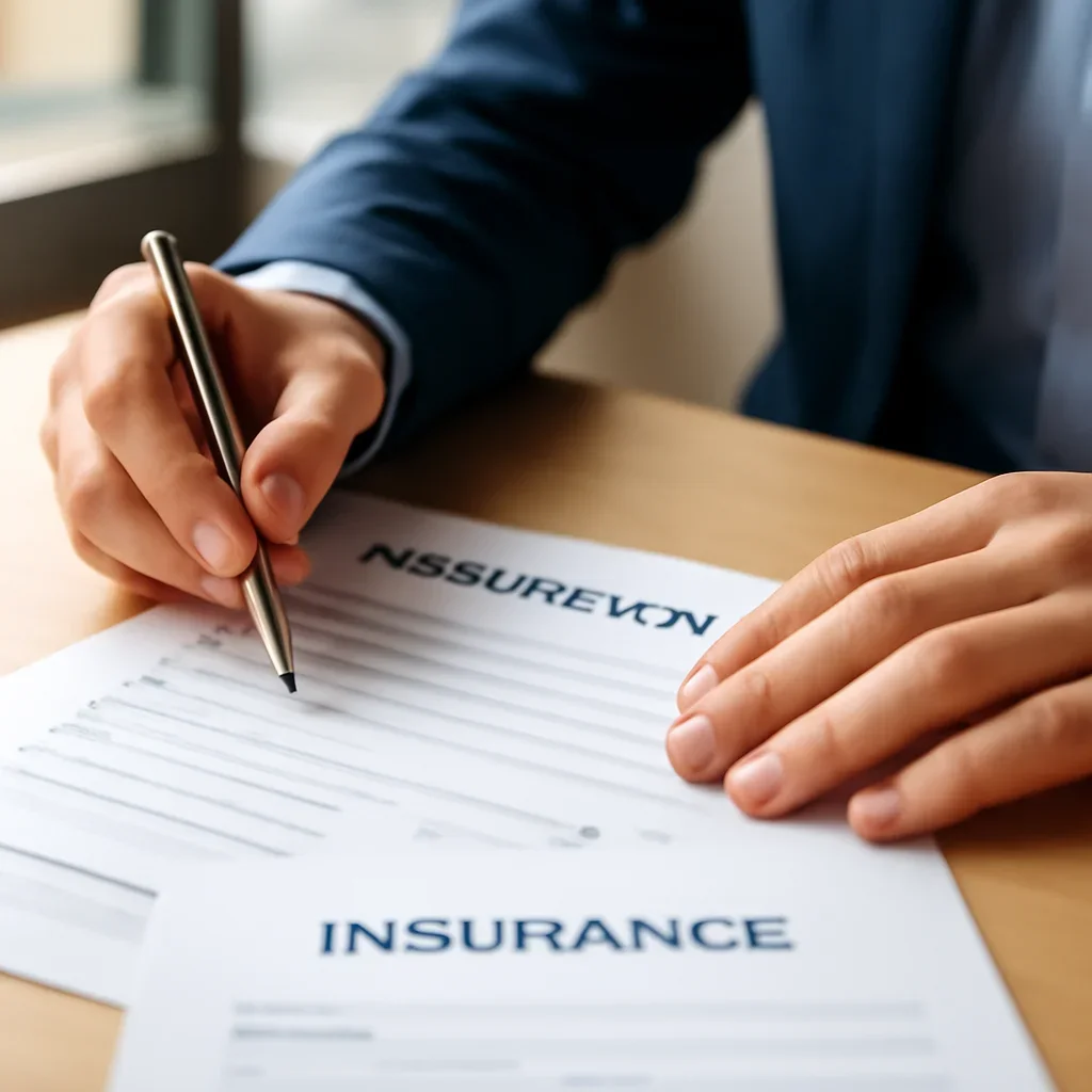 Customer preparing insurance information for the next step in Surrey