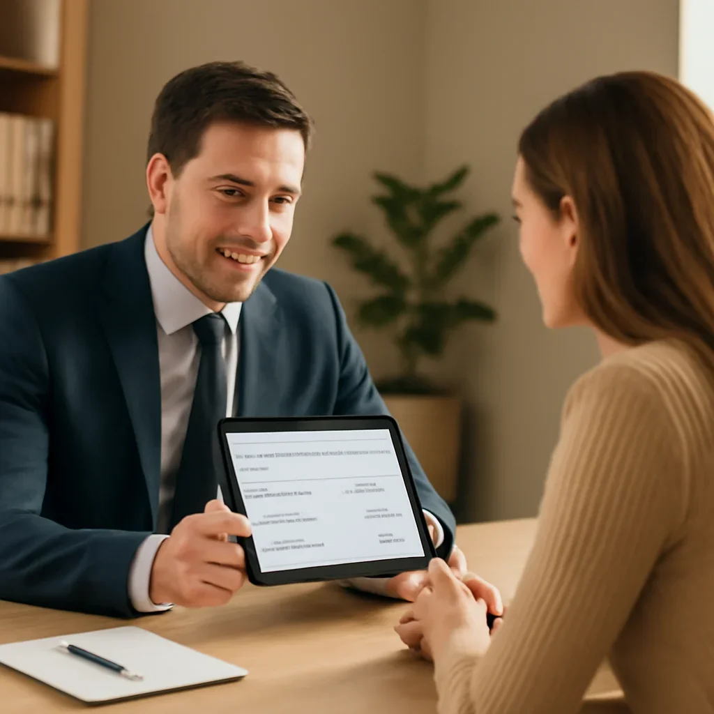 Broker reviewing trail insurance referrals details in Trail