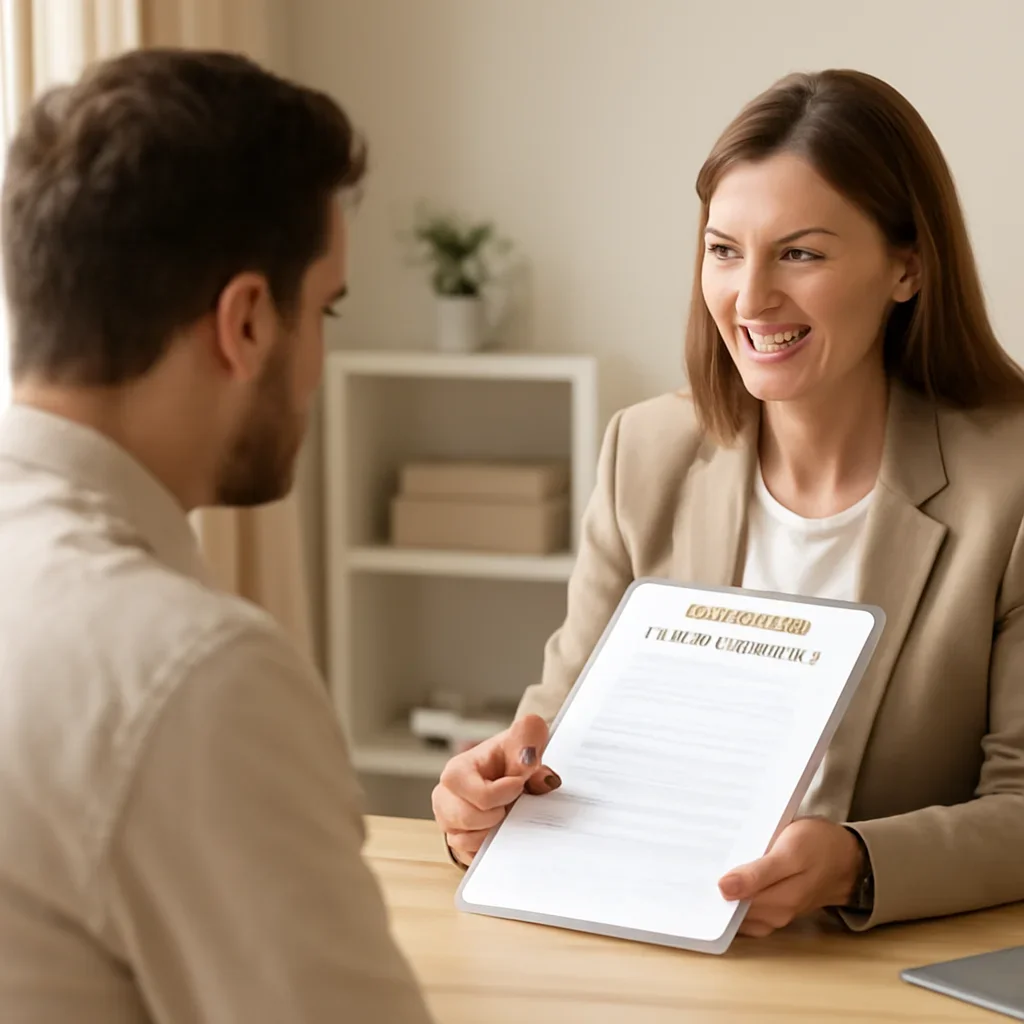 Broker reviewing tenant insurance details in Victoria