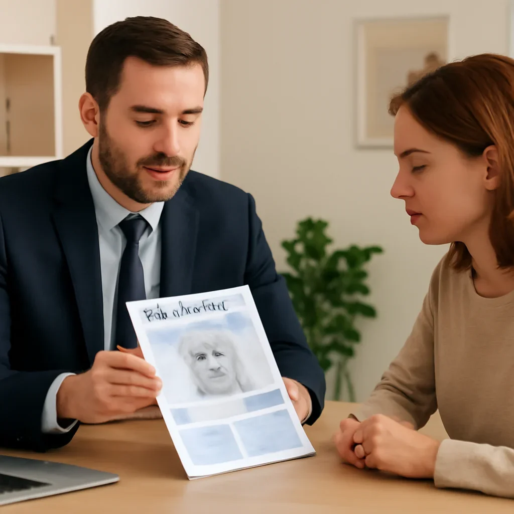 Broker reviewing best pet insurance in details