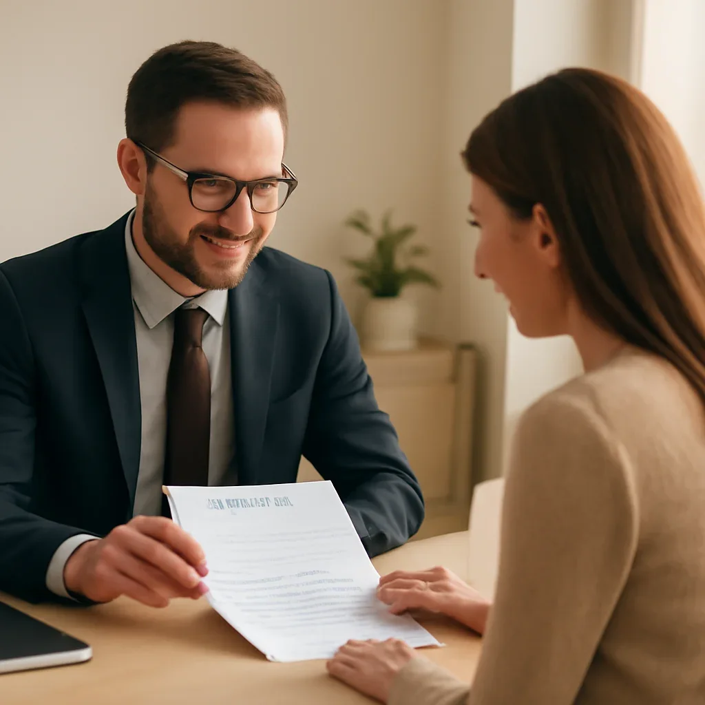Broker reviewing contact bc insurances details
