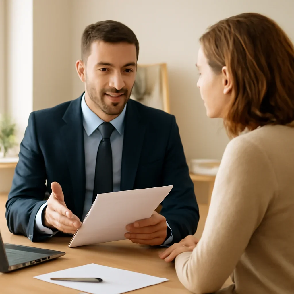 Broker reviewing features details