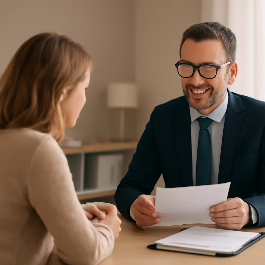 Broker reviewing health & wellness practitioners insurance details