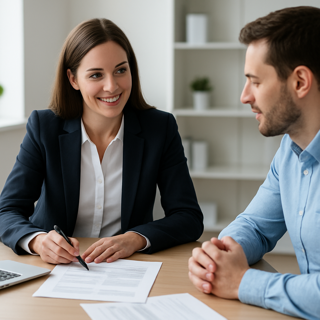 Insurance advisor helping a client compare personal insurance options in BC