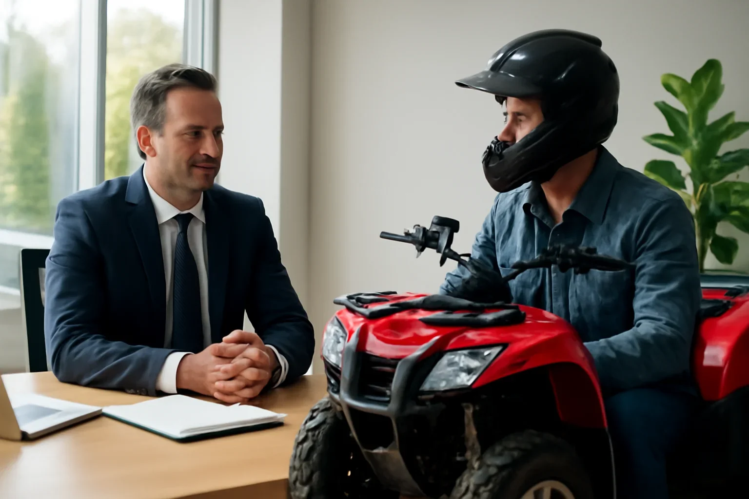 ATV Insurance BC consultation scene