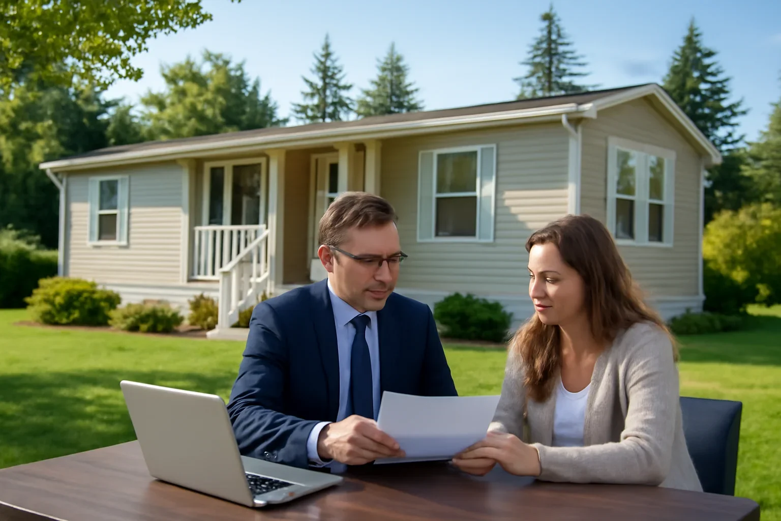 Mobile Home Insurance BC consultation scene